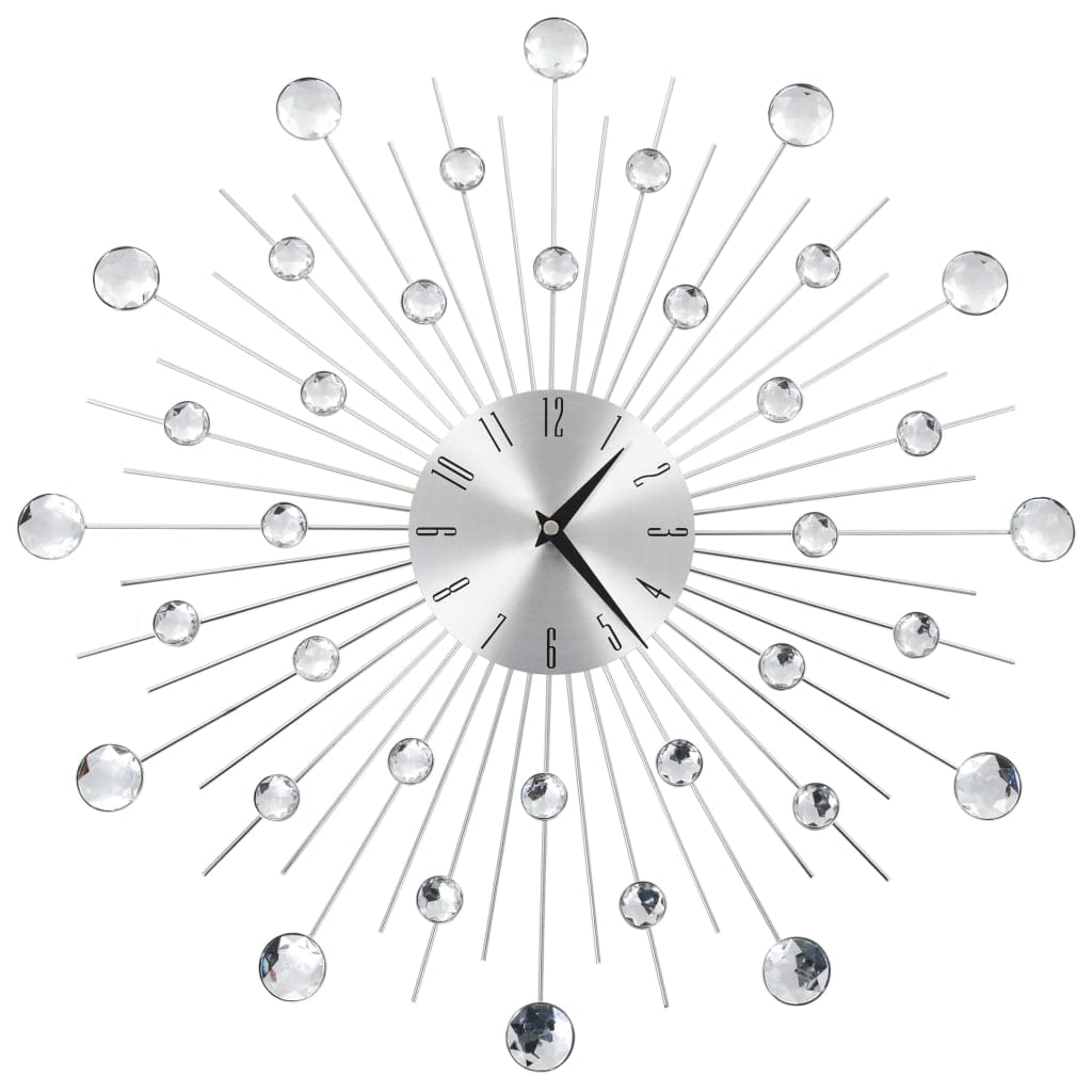 Reloj de pared de cuarzo de 50 cm, marco de aluminio, diseño moderno, esfera analógica silenciosa, funciona con pilas, para salón, cocina, oficina, dormitorio, pasillo, comedor, baño