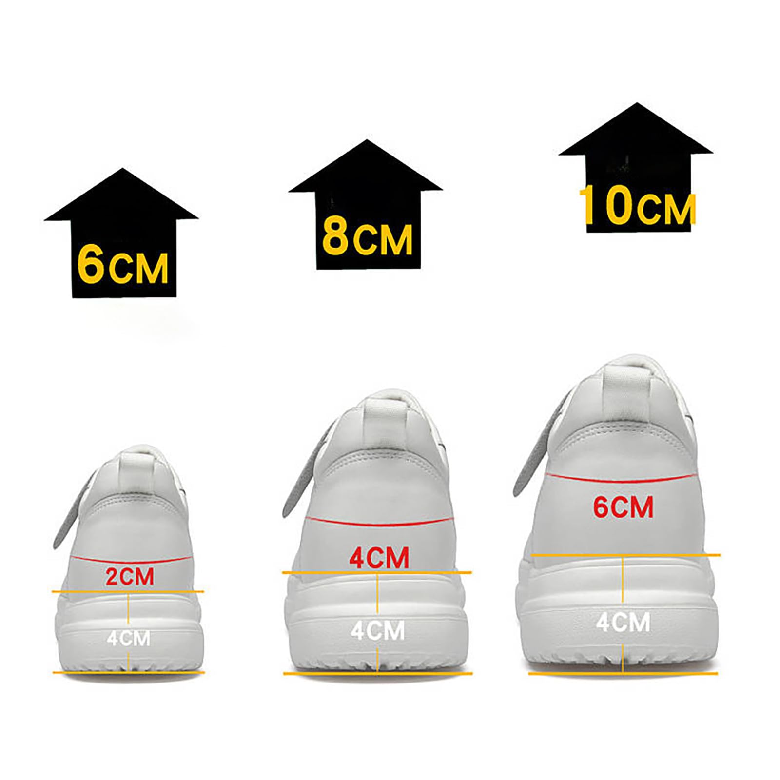 Elevate - Zapatos para hombre de 10 cm, con plataforma para hombre, informales, ligeras, cómodas, suelas suaves, resistentes al desgaste, para senderismo, tiempo libre, otoño e invierno