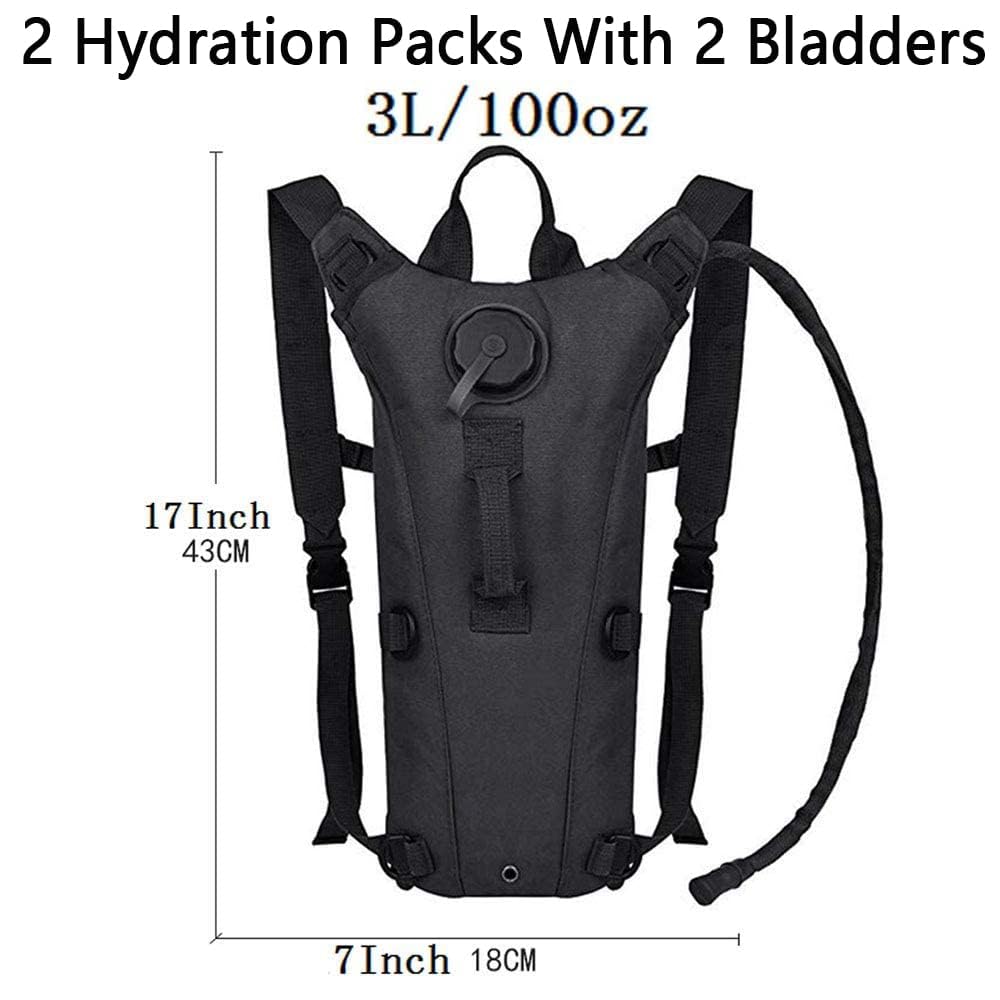 ATBP Tactical Hydration Pack 3L Water Bladder Backpack Lightweight Water Storage Reservoir Bag Daypack for Running Hiking Cycling Biking