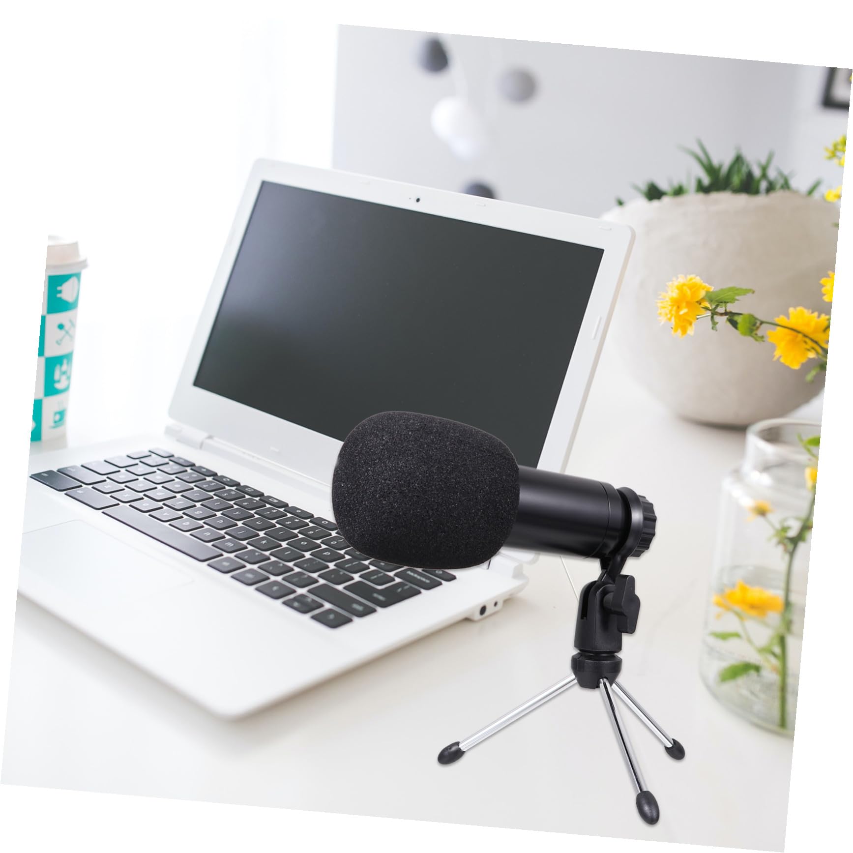 1Satz Kondensatormikrofon USB mit Stativ für PC und Laptop für Gesang Voice Chat und Livestreaming mit Rauschunterdrückung und