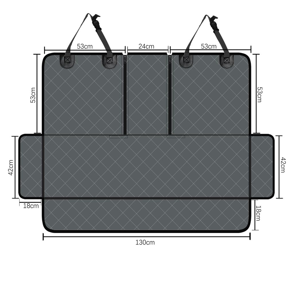 Autositzbezüge Hund Autositzbezug Mesh Pet Harness Hängematte Sicherheitsschutz Auto Rücksitzkissen Autoschondecke für Hunde(4)
