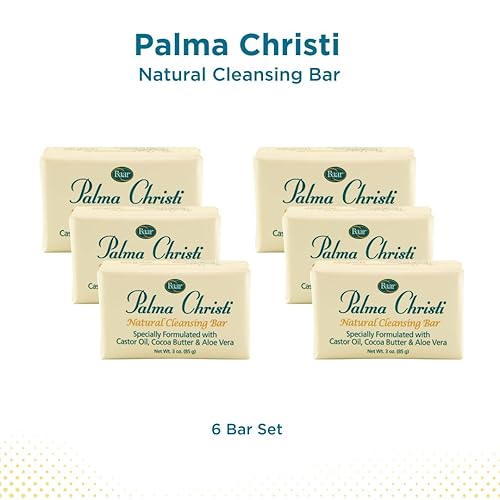 Miniatura 2 de Palma Christi (Castor Oil) Jabón de limpieza natural, juego de 6 barras