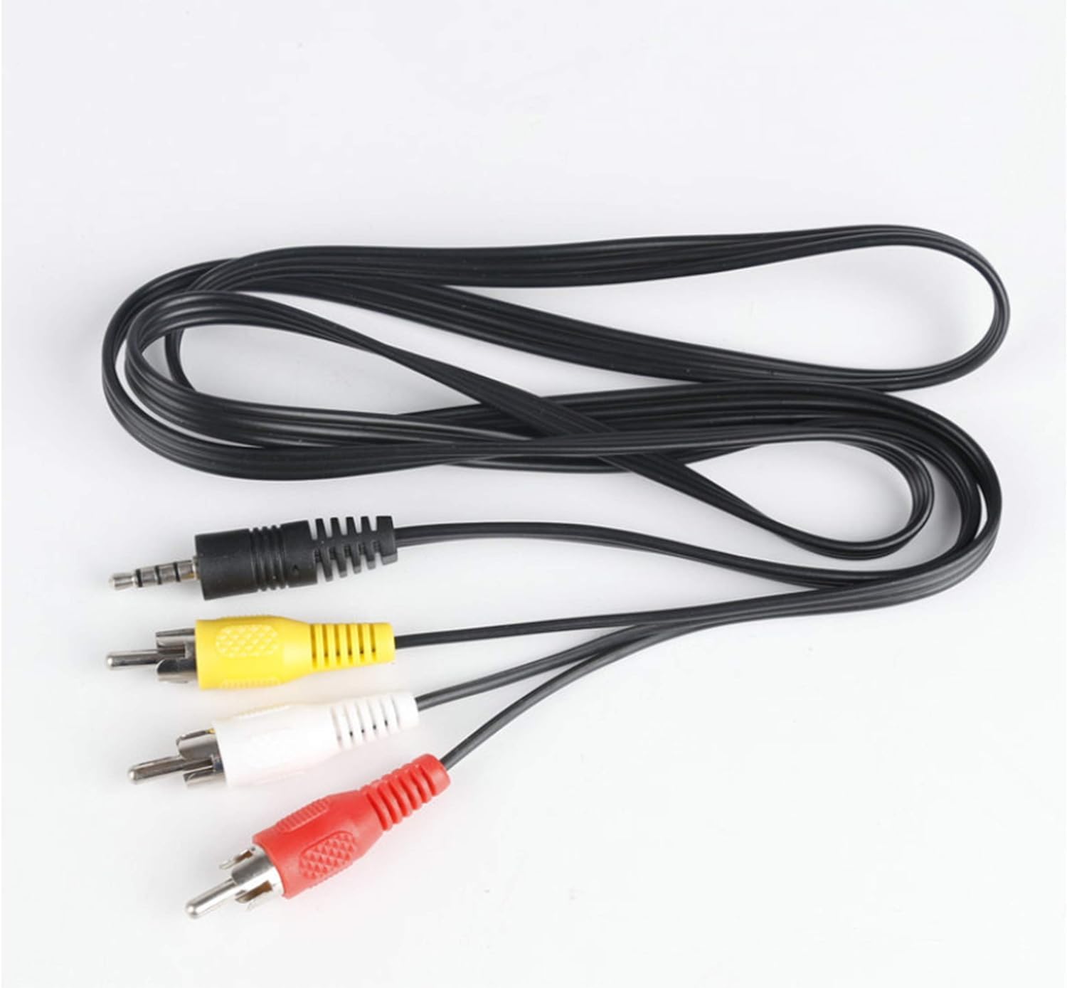 Câble audio-vidéo stéréo AUX adaptateur 3.5 droit vers 3 RCA pour console de jeu et caméscope