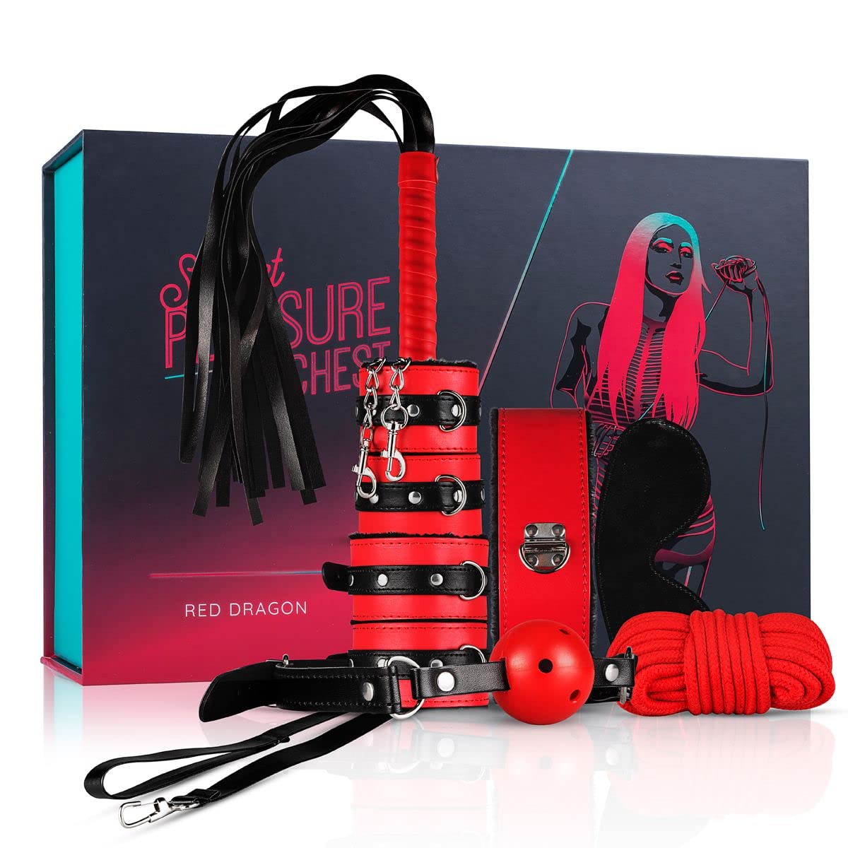 Ensemble de jouets sexuels Kits de Bondage 9 Pièces avec Bâillon Menottes Bandeau/Beaucoup Plus