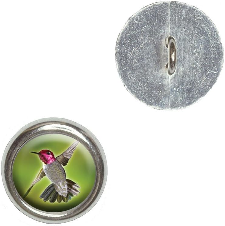 Anna's Hummingbird - Bird Metal Craft Sewing Novelty Buttons - Set of 4