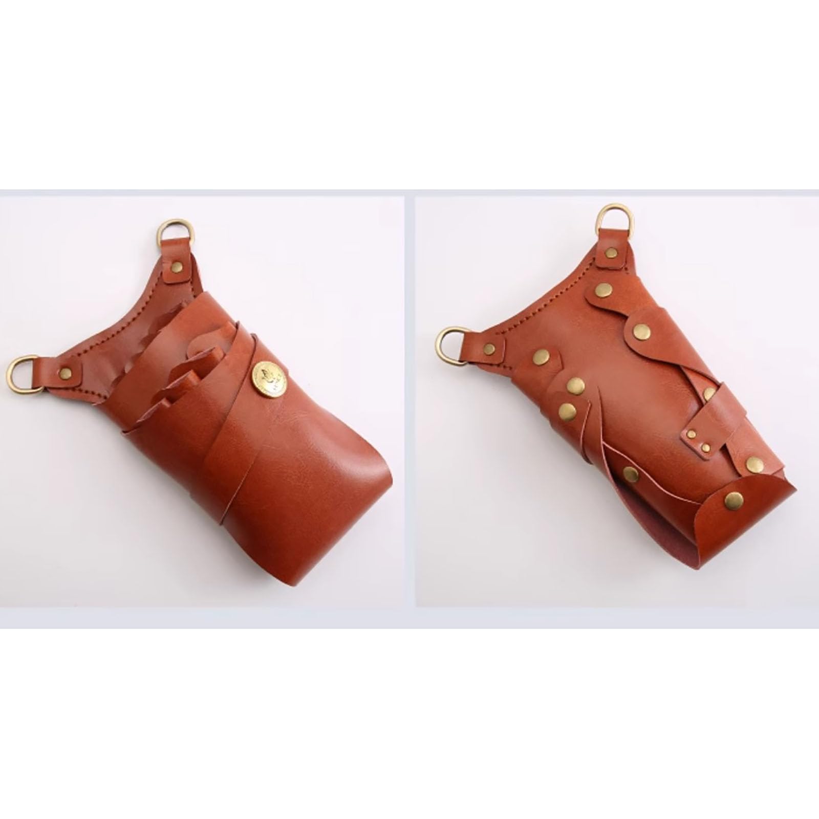 Fondina per forbici da barbiere， Fondina for pettine for cesoie con cintura in vita, custodia spa for parrucchiere for parrucchieri | Brown