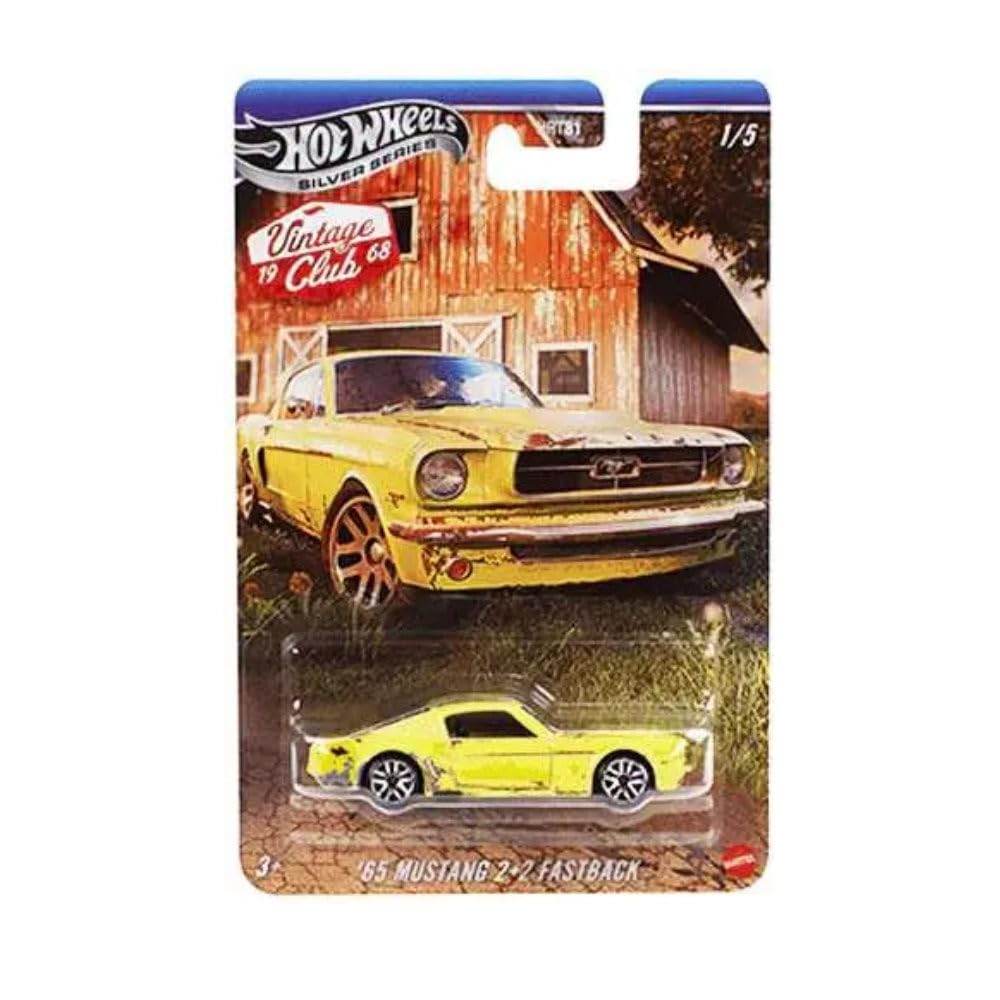 Hot Wheels 1:64 Scale Toy Car, Die-Cast Vintage Mustang 2+2 Fastback with Exclusive Wheels & Themed Packaging, Restored Barn Finds-image-48
