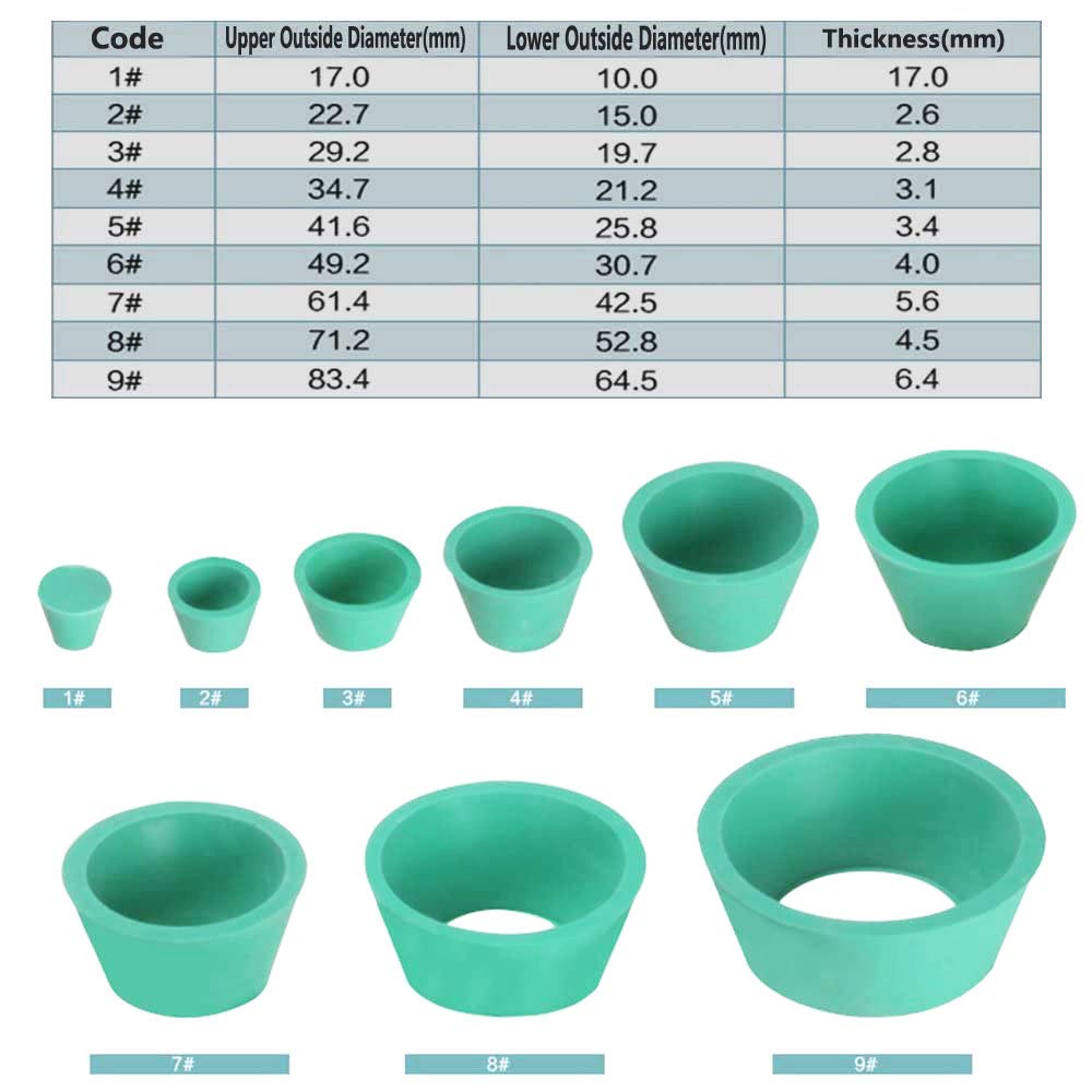 MEETOOT Silikon-Trichterhalter mit Saugnapf, 9-in-1, Buchner-Trichter, Flachmann-Adapter, grüner Gummifilter, Dichtungsring, konischer Kragen