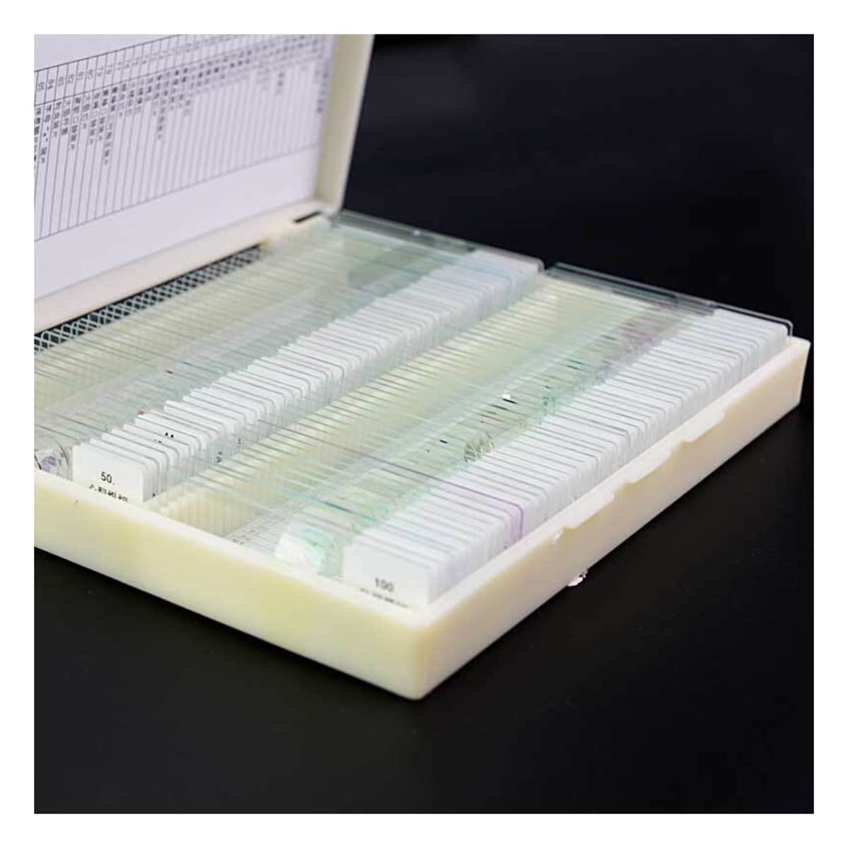 Accesorios para microscopios de Laboratorio 20 0pcs Diapositivas de microscopio de espécimen Profesional for biología básica de la Ciencia