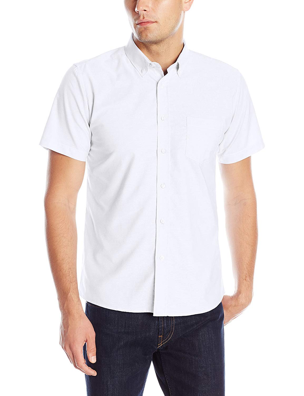 Uniform Young Men’s Short Sleeve Button-down Oxford Shirt