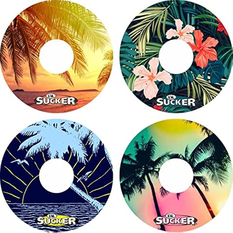 L’il Sucker Tropical Suction Rings Cup Drink Coaster Holders 4 Pack Cover