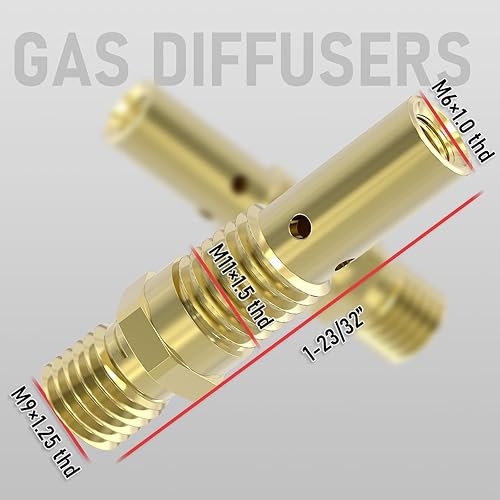 Miniatura 4 de YESWELDER Kit de pistola de soldadura MIG con boquilla de punta de .035 pulgadas para Lincoln Magnum 100L y Tweco Mini#1 (kit de accesorios de 0.035