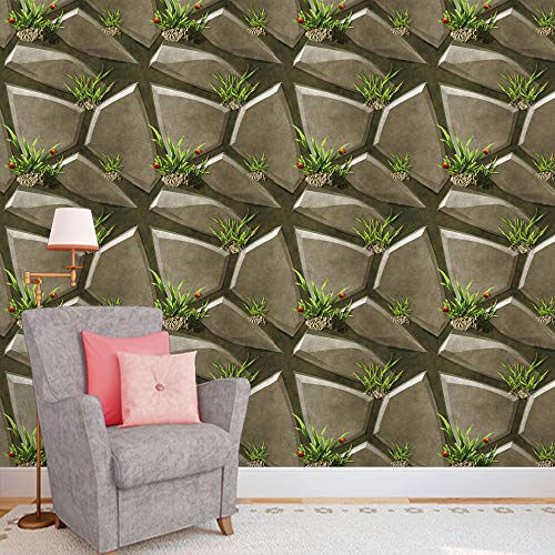 Image of DECOR PRODUCTION Self Adhesive Wallpaper Wall Sticker for Home Decor, Living Room, Bedroom, Hall, Kids Room, Play Room (PVC Vinyl, Water Proof 20 sq.ft) 16x90 Inches Each Strip