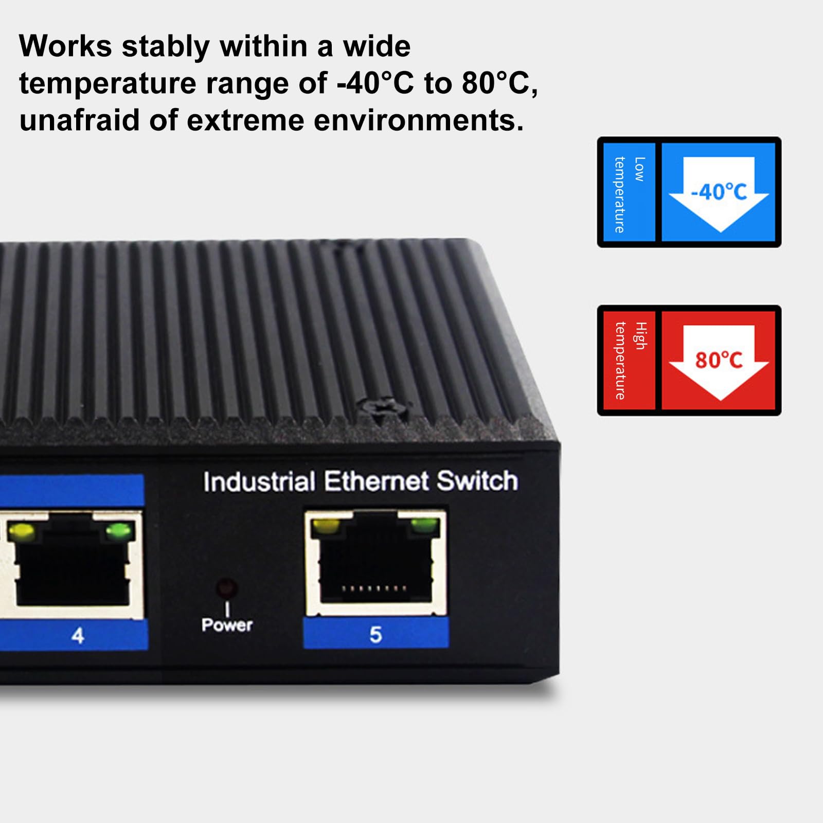 Switcher Rete a 5 Porte con velocità 100 Mbps e Design a Basso Rumore Protezioni industriali per uffici Utilizza Switcher Rete