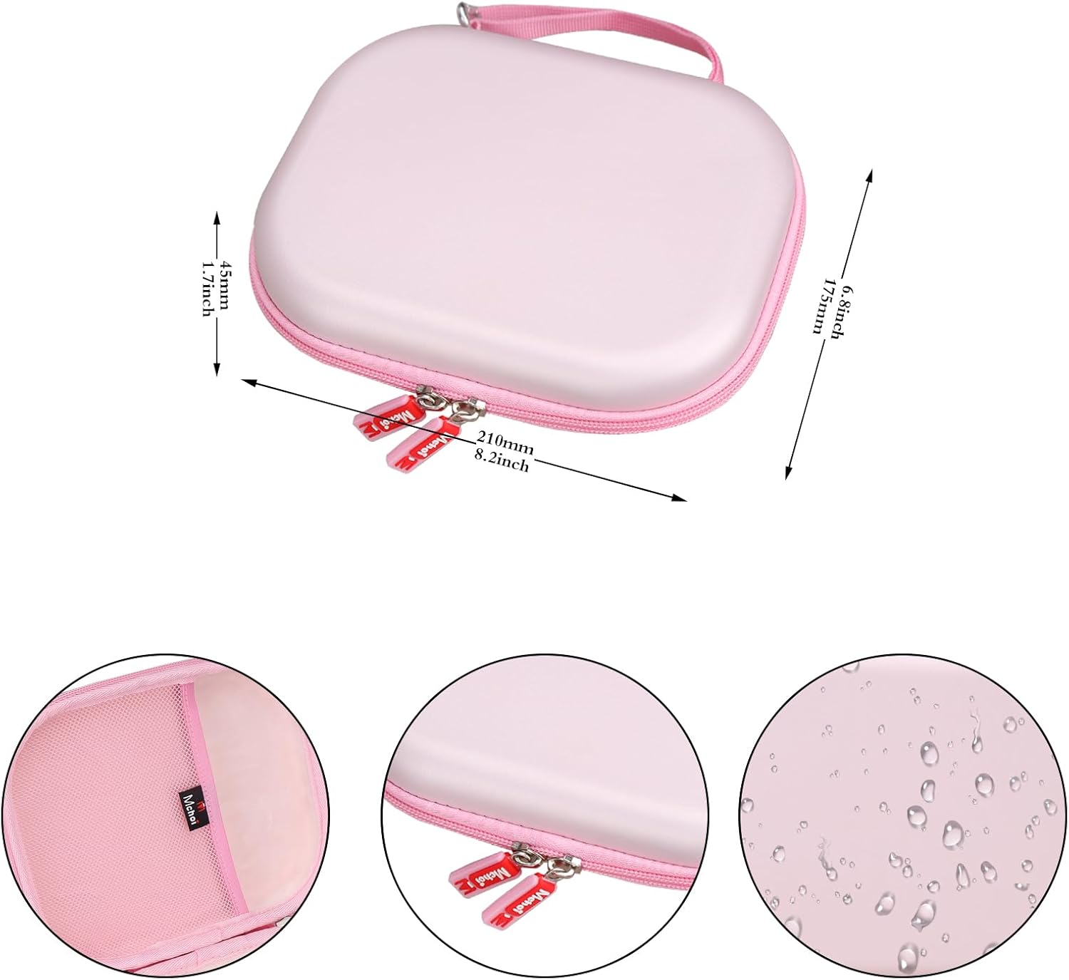Mchoi Hard Case Suitable for JBL Tune 500BT / 510BT / 520BT On-Ear Wireless Bluetooth Headphone, Waterproof Shockproof Headphone Carrying Protective Cas, Pink, Case Only - Image 7
