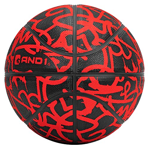 Bola de basquete e bomba AND1 Fantom Rubber, série Graffiti, vermelho/preto