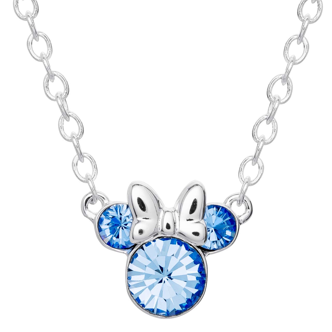 Silver Plated, Aquamarine Blue Crystal