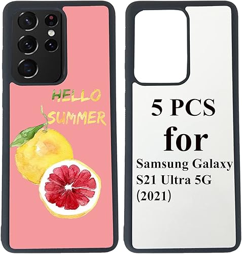 Miniatura 10 de 5 piezas compatibles con Samsung Galaxy Note 20 Ultra 5G (2020) Funda de teléfono en blanco de sublimación, 2 en 1 2D de goma suave TPU en blanco