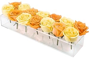 Sophisticated 16.1" Acrylic Rectangular Vase for Elegant Centerpieces