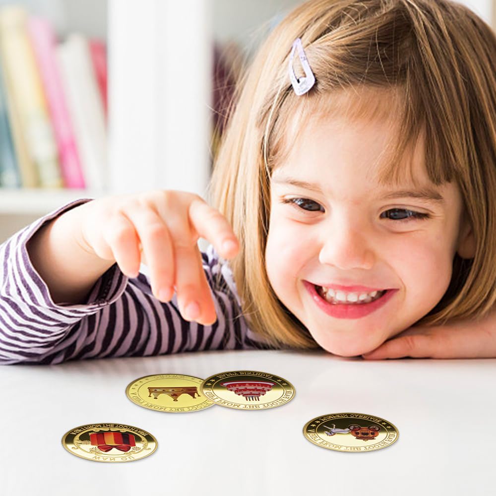 12 Monedas De Hada De Los Dientes Goldtaler Con Diferentes Patrones, Regalos Para Niños Y Niñas