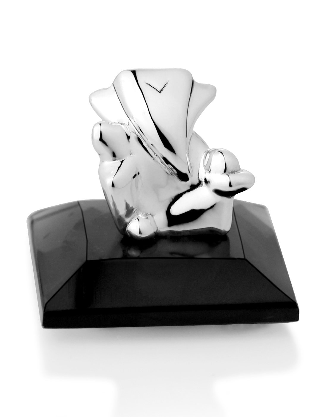 EPISODE Silver 92.5 Handcrafted Alluring Lord Bal Ganesha Idol (D : 5 * 5 * 4.5 cms)