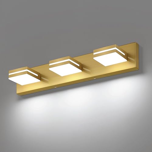 Miniatura 34 de SineRise - Lámpara LED para tocador de baño - Moderna lámpara regulable de acrílico con acabado blanco mate para iluminación de pared sobre el
