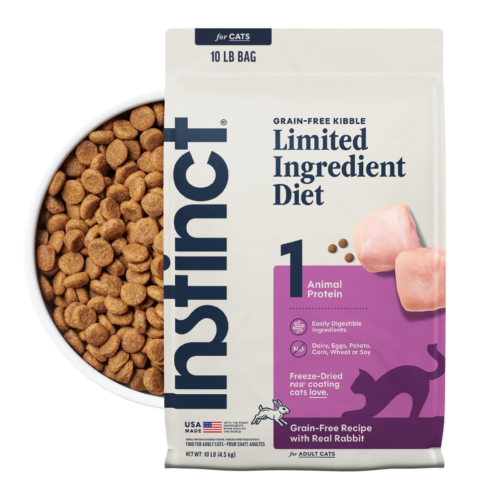 Instinct Limited Ingredient Diet Dry Cat Food, Real Rabbit, 10 lb. Bag