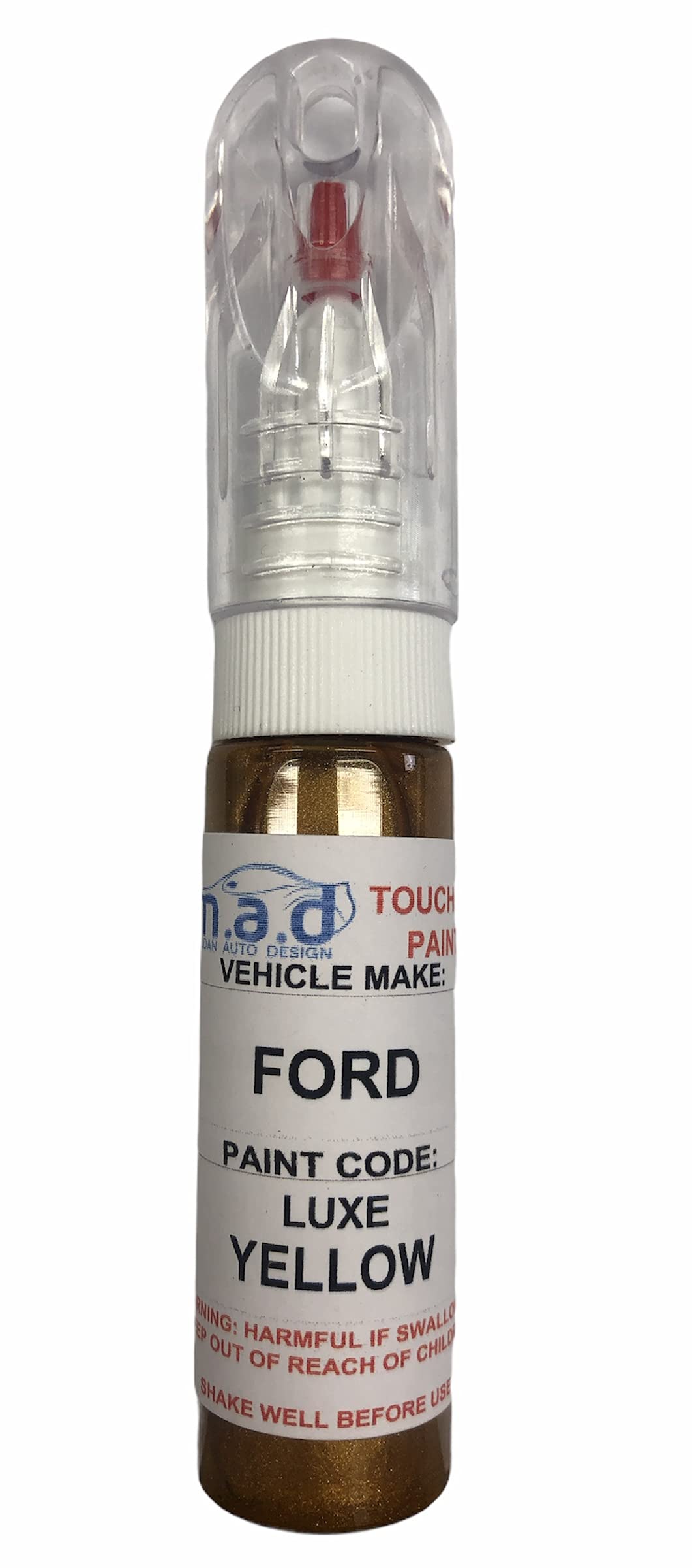 M.a.d Myldan Auto Design Just Paint M.a.d Paints Touch Up Car Paint 20Ml Pen For Ford Luxe Yellow Fiesta Focus Kuga Etc Scratch Chip Repair (Just Paint)