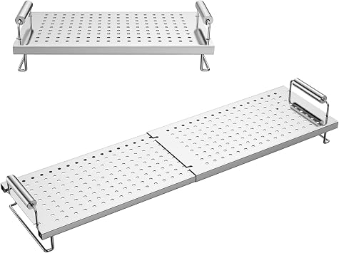 Outspark Adjustable Griddle Warming Rack for Blackstone 17 22 28 36 Inches Griddle, 304 Stainless Steel Grill Roasting Stand Accessories for Weber Charbroil and Most Tabletop Flat-top Griddle Grills