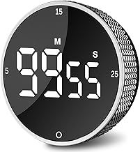 Magnetic Kitchen Digital Timer Egg Timer Countdown Stopwatch Kitchen Clock Alarm Clock with LED Indicator Short Timer for Cooking Baking Fitness