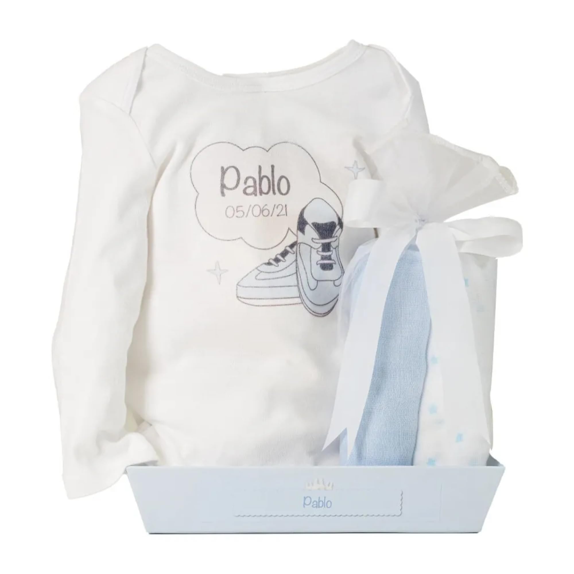 BebeDeParis Body Personalizado para Bebe | Regalos para Bebes Recien Nacidos | Talla de 6 a 12 meses | 100% Algodon