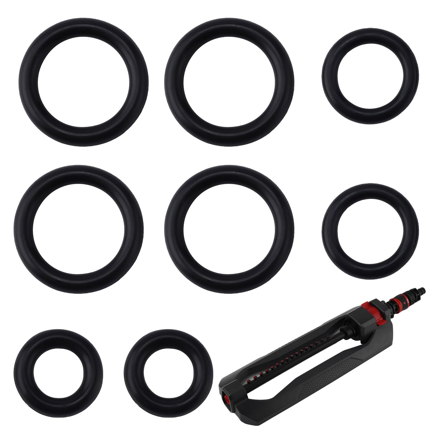 8pcs O-Ring Gasket Kit for Eden 96213 Oscillating Series Sprinklers, Rubber O Ring Sealing Gasket Replacement Parts for Eden 96213 Lawn & Garden Oscillating Series Sprinklers