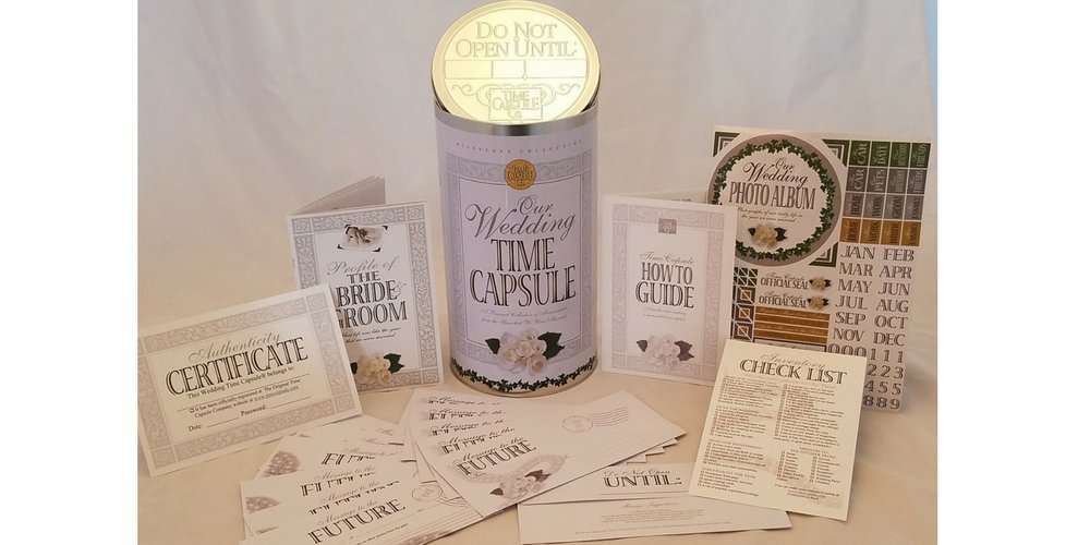 Juego de recuerdos de cápsula de tiempo de boda, regalo personalizado