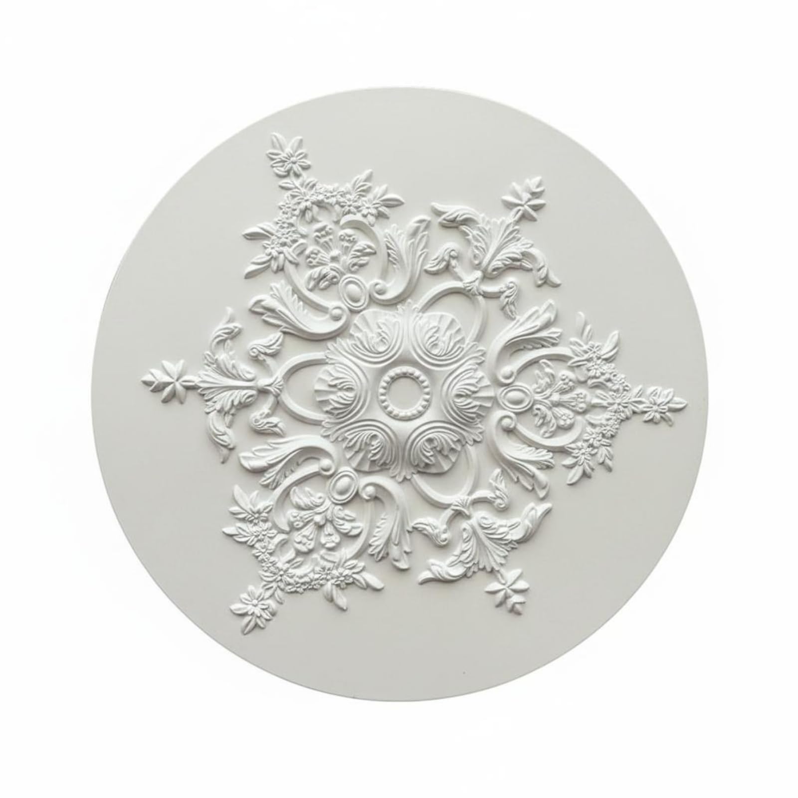 Rosone Floreale Rilievo Scolpito Rosone Plafoniera Ornato Medaglione Soffitto, 043 Carved 60CM