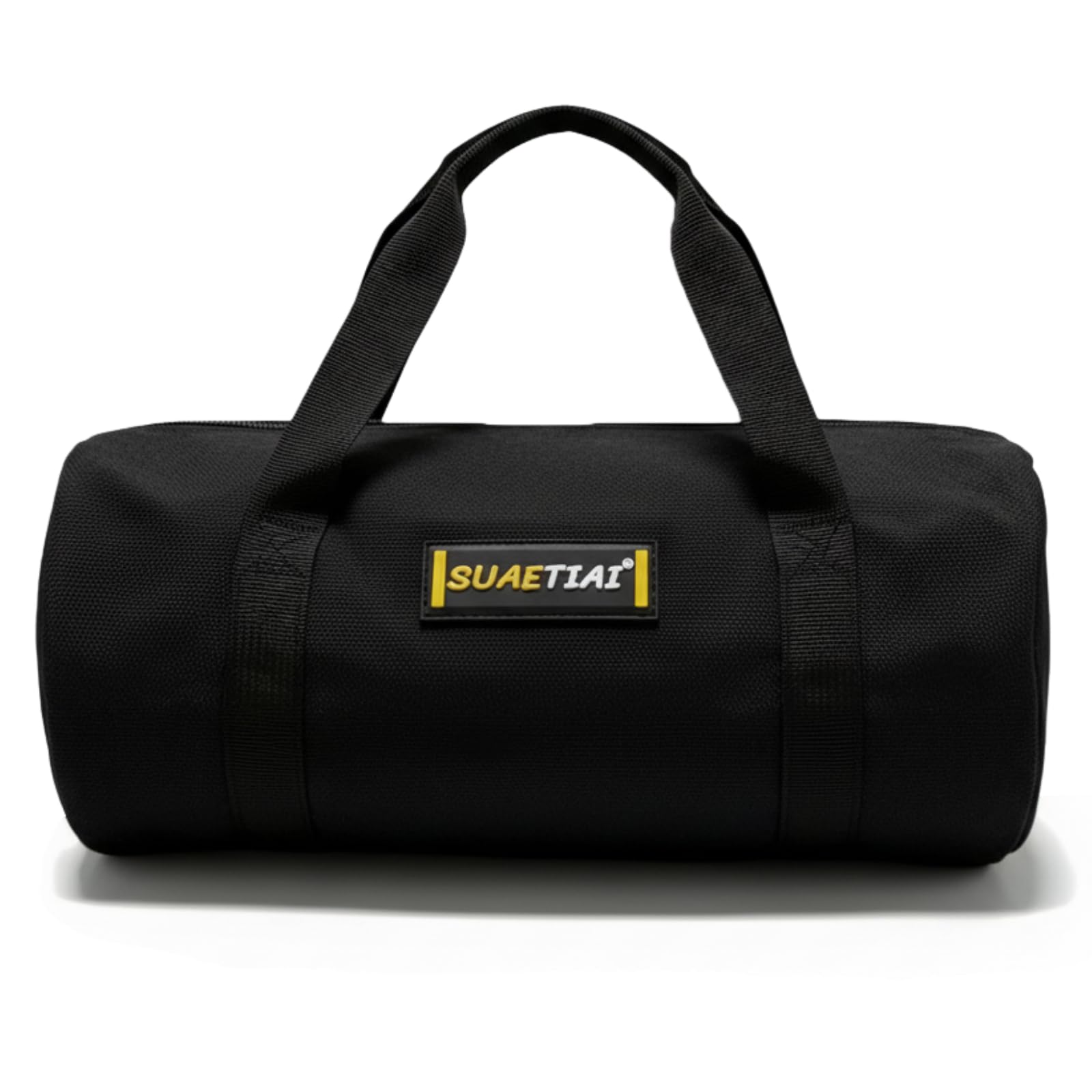 12 Inch Small Tool Bags for Men,Wide Mouth Zipper Tool Storage Bag,Large Capacity Canvas Tool Tote Bag,Portable Multi-Function Tool bag for Storage Wrenches,Screwdrivers,Repair Tools (Black)