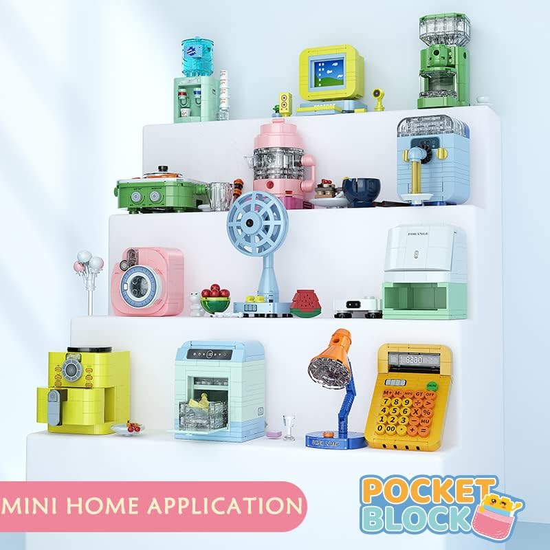 Miniatura 3 de Juego de construcción para niñas, 6 piezas de mini electrodomésticos de bloques de construcción de juguete para niños a partir de 6 años, juguetes