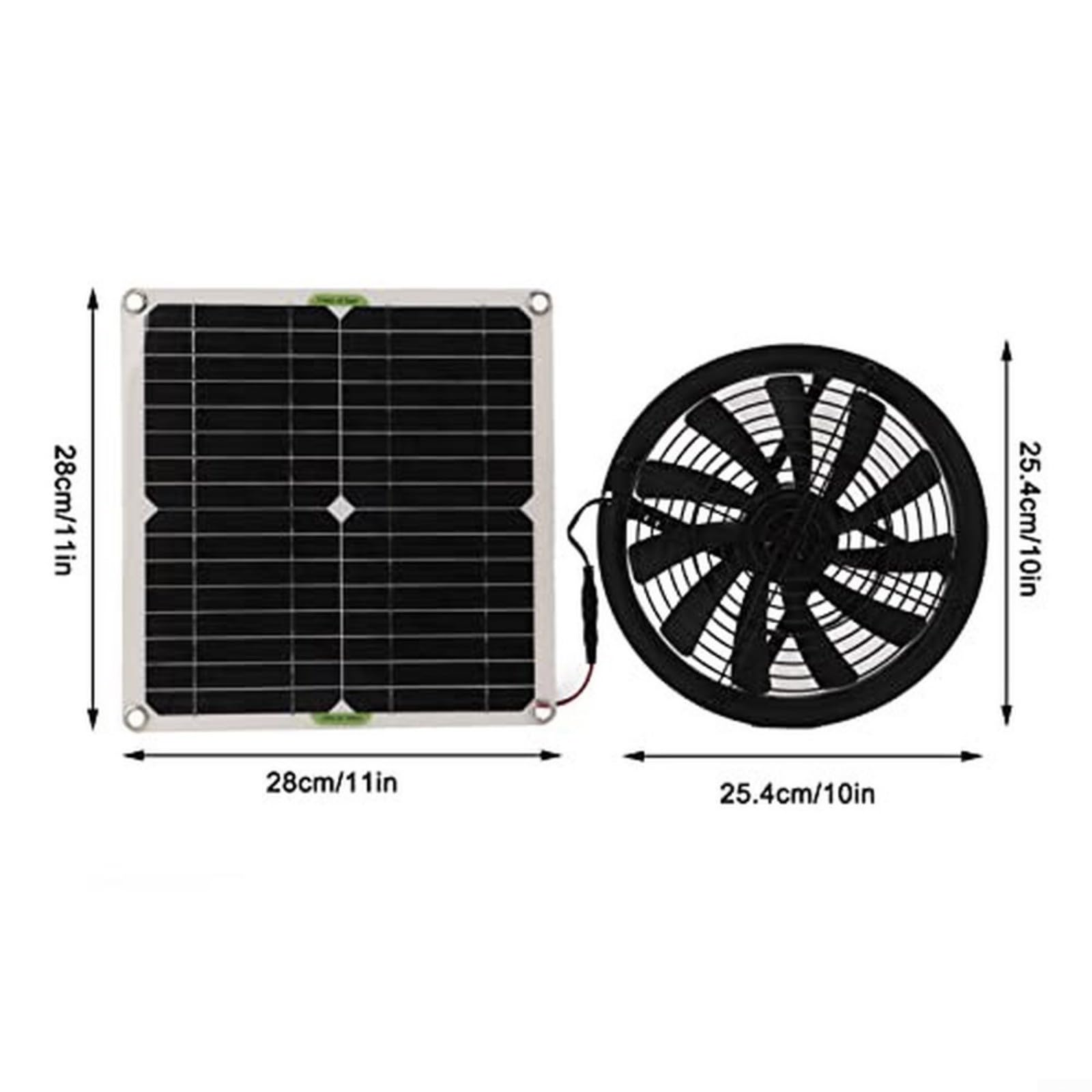 Kit ventola a pannello solare da 12 V, potente ventilatore di scarico da 15 W con motore impermeabile e rete di sicurezza, 3000 giri/min ad alta circolazione dell'aria per camper, yacht