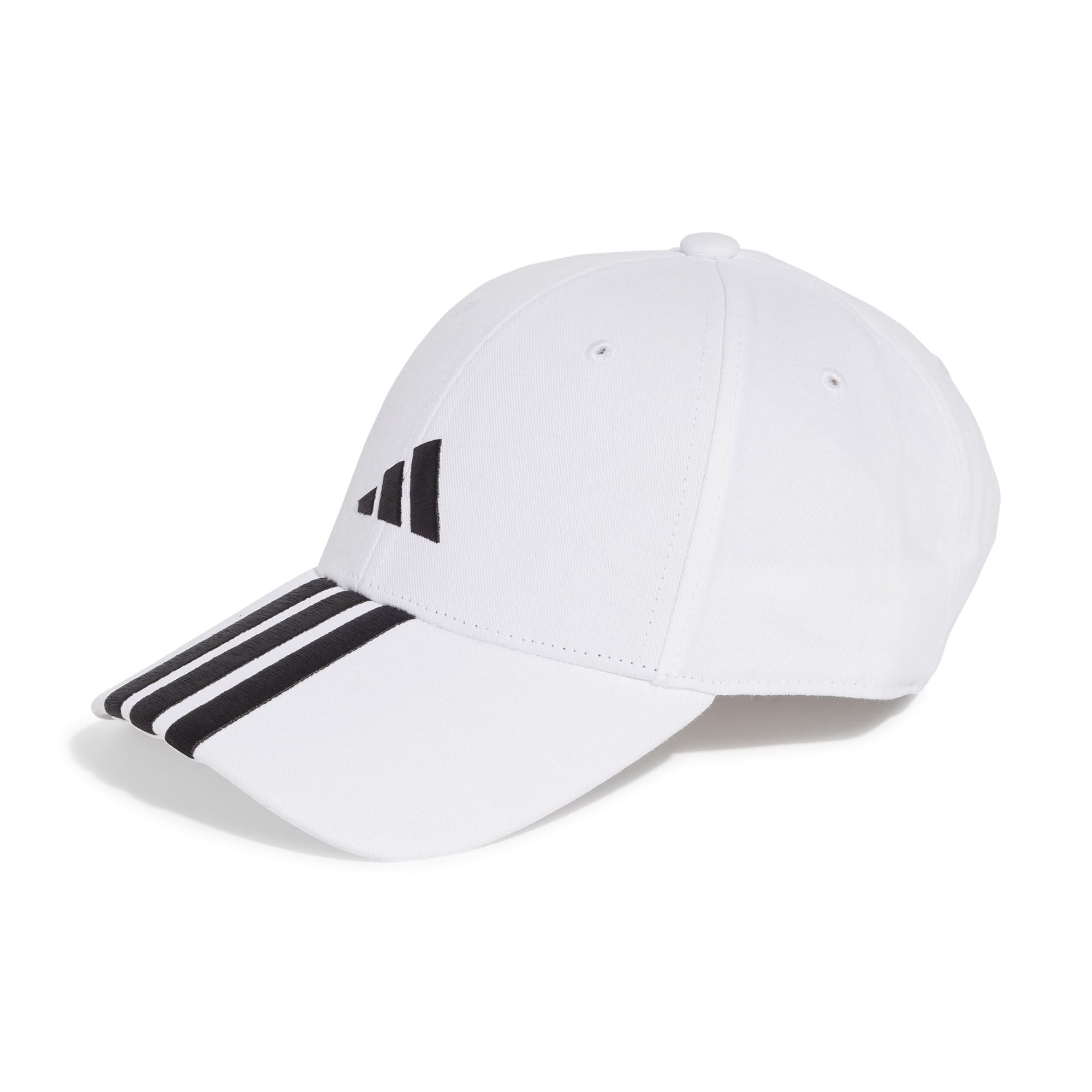 adidas Unisex Bball 3S New Logo Hat, White/Black, S-M