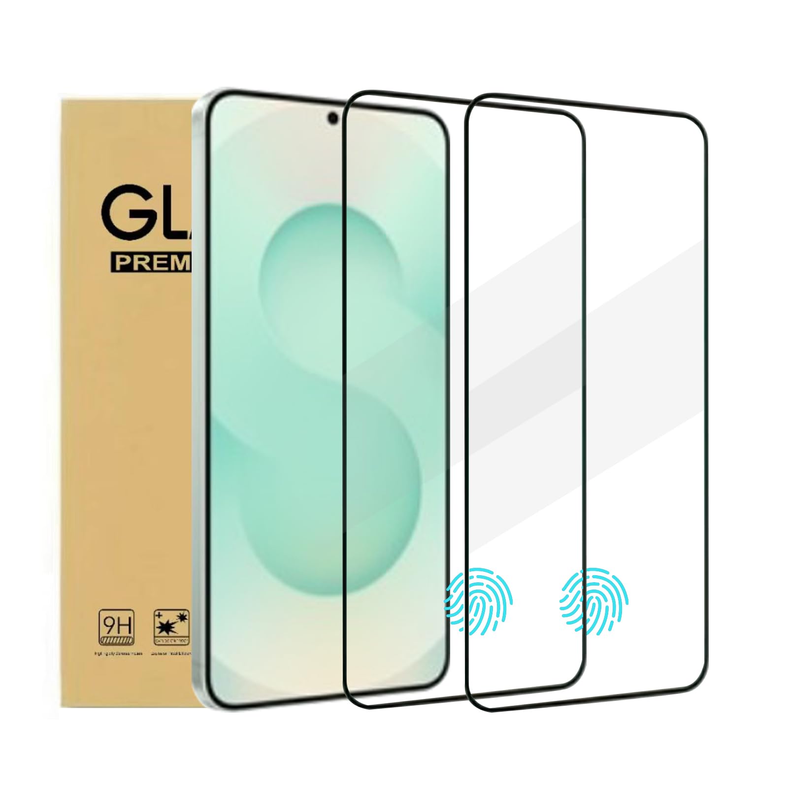 2 Pack Designed for Samsung Galaxy S25 plus Screen Protector, Tempered Glass, Bubble Free, Easy Installation