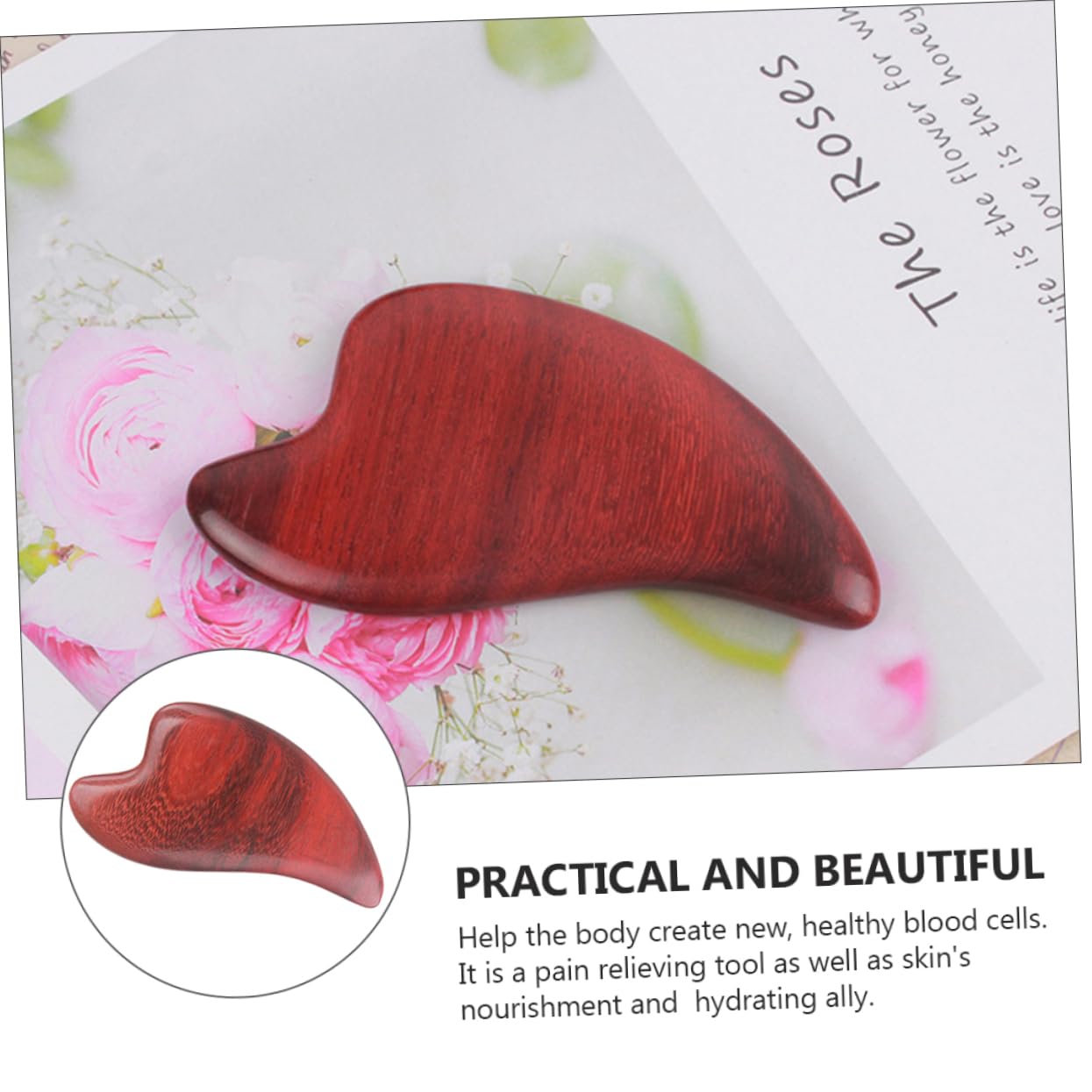 Healeved 3piezas Masajeador Facial De Madera Tabla De Scraping Natural Para Aliviar Tensiones De y Relajación Para Cara Cuello y