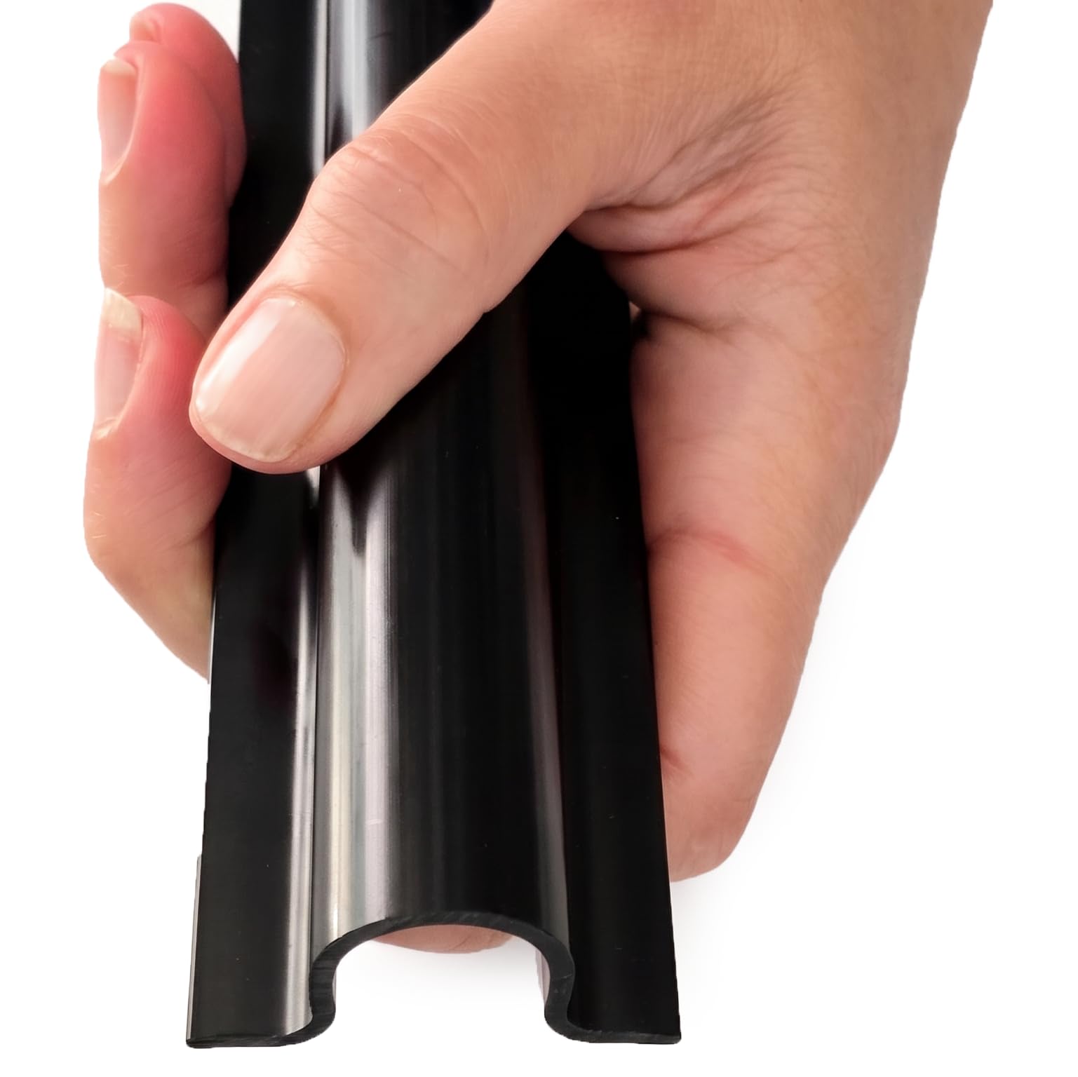 5 x 60 cm, protector de cable de uso externo negro para proteger datos telefónicos al aire libre, cables eléctricos, mangueras o tuberías de hasta 25 mm de grosor. La tapa de rosca a la pared