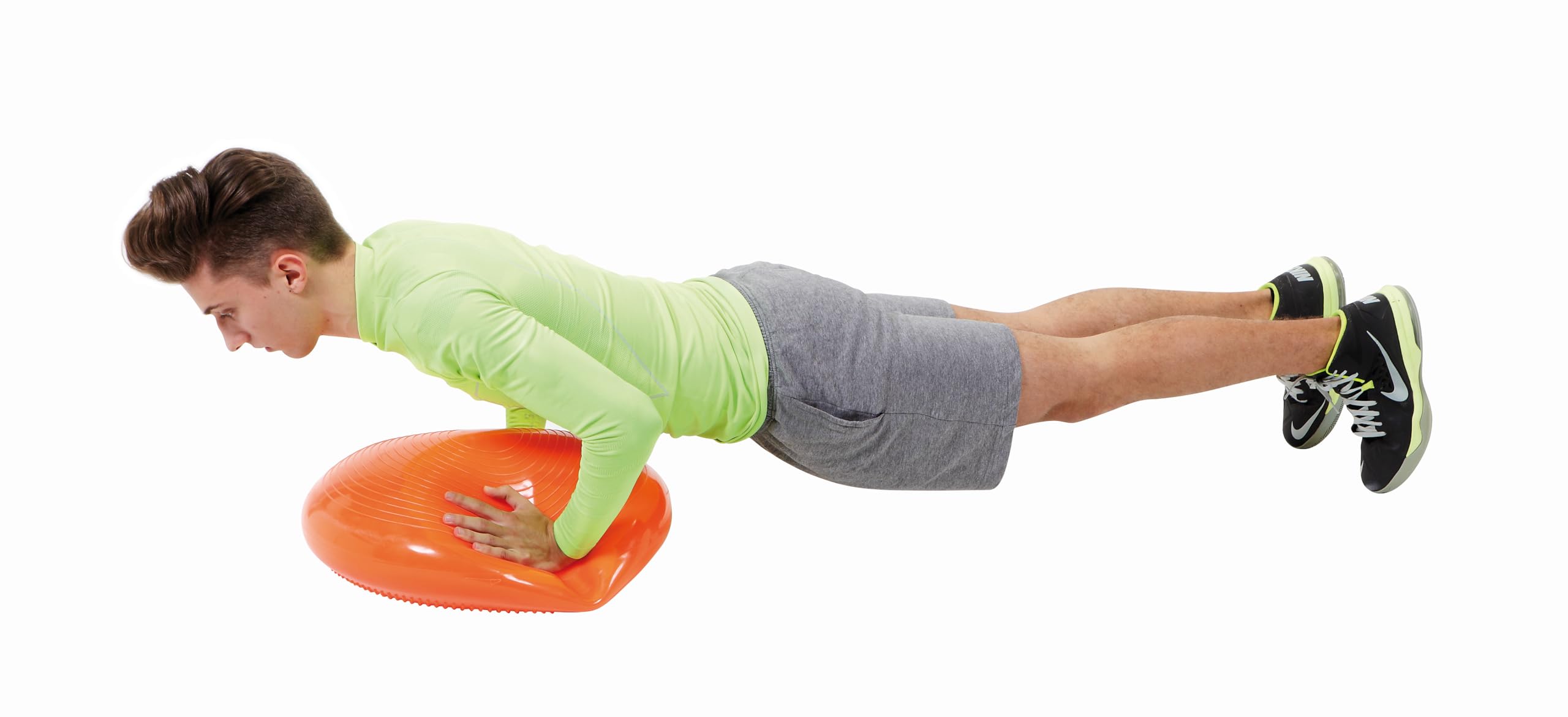 Gymnic Disco Sport Cuscino propriocettivo grande Ø 60 cm con superficie massaggiante per esercizi di equilibrio, motricità, recupero funzionale e training posturale