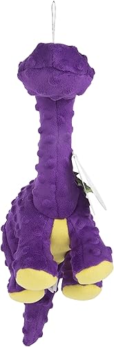 Vista 37 de goDog Dinos Spike Squeaky - Juguete de peluche para perro, tecnología Chew Guard, verde, pequeño Dinos Bruto (Púrpura)
