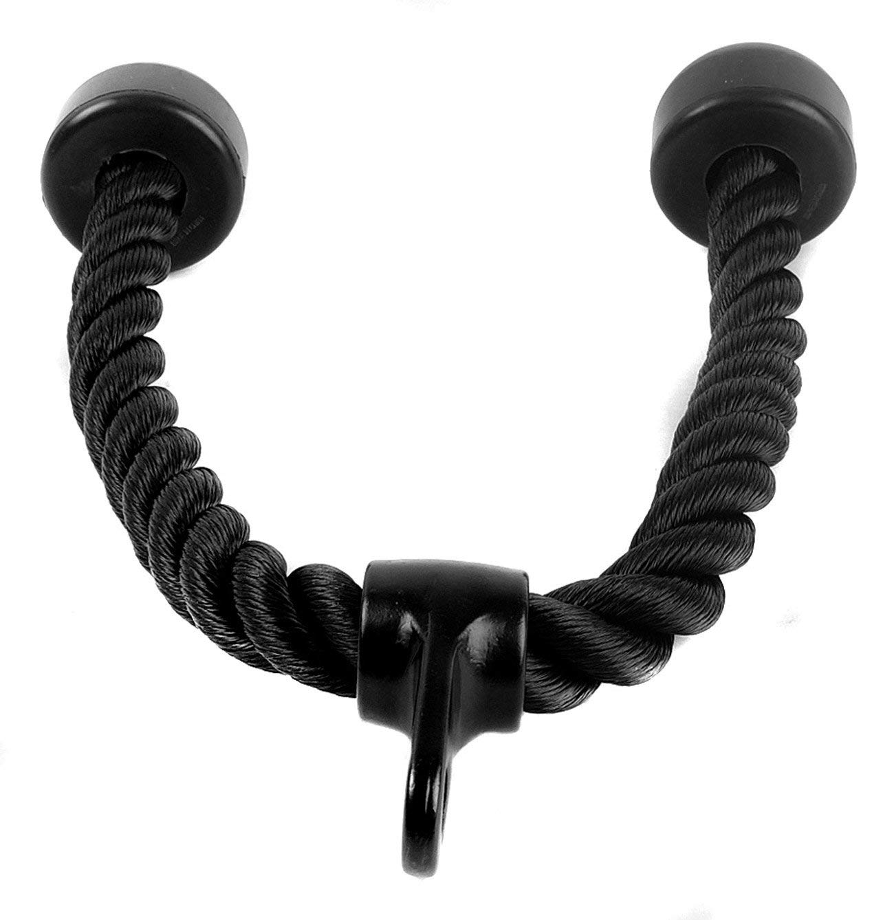 SPOCCO | Nylon Heavy Duty Tricep Rope Attachment Pull Down/Extension Multi Gym Bodybuilding Cable Fitness Equipment | 30 Inch-Black | TR17 (B09GVZZDQP) Amazon Price History, Amazon Price Tracker