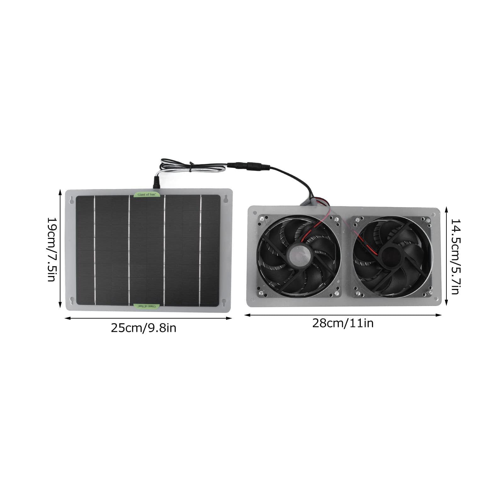 Kit Ventilateur Solaire 100W, Poulailler Extraction