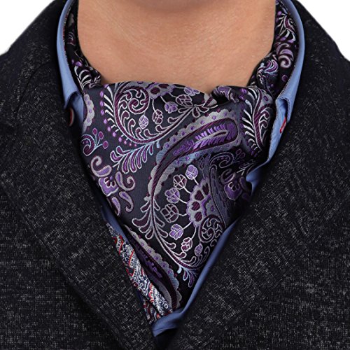 Epoint Silk Ascot Check Design Groomsmen Accessories Gift Mens Cravat Lawyers Era7B02B #TOP11