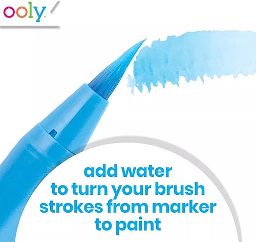 Miniatura 3 de Ooly Chroma Blends - Marcadores de pincel para acuarela, suministros de regreso a clases, juego de 18