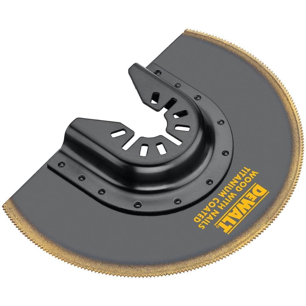 DEWALT Oscillating Tool Blade for Metal, Titanium Nitride Coated, 10-Pack (DWA4209B) DEWALT Oscillating Blade Set (5-Piece) DWA4216 - The Home Depot