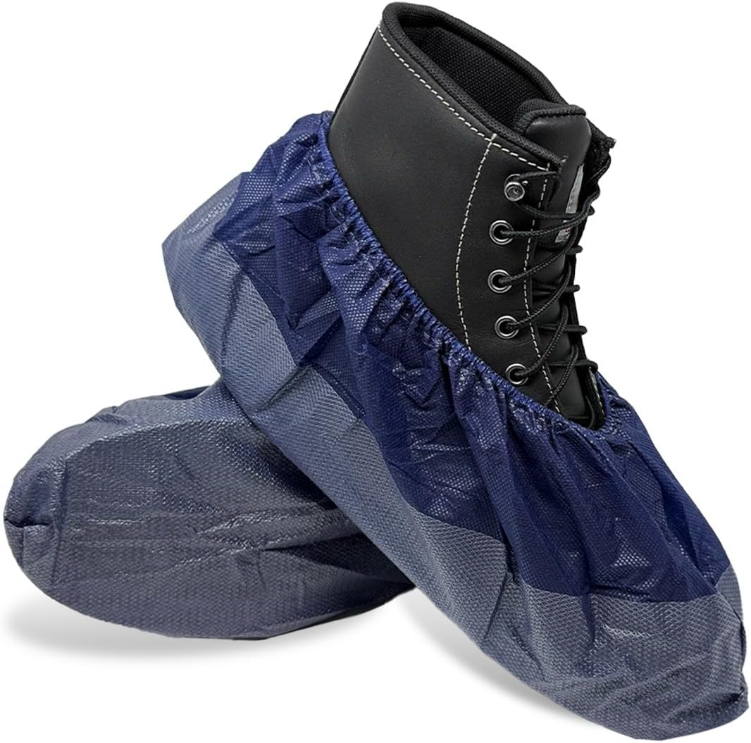 ShuBee® SuperBee® Shoe & Boot Covers, Disposable, Tough Tread® Technology, Skid-Resistant, Durable, Floor Protection–40 Pair