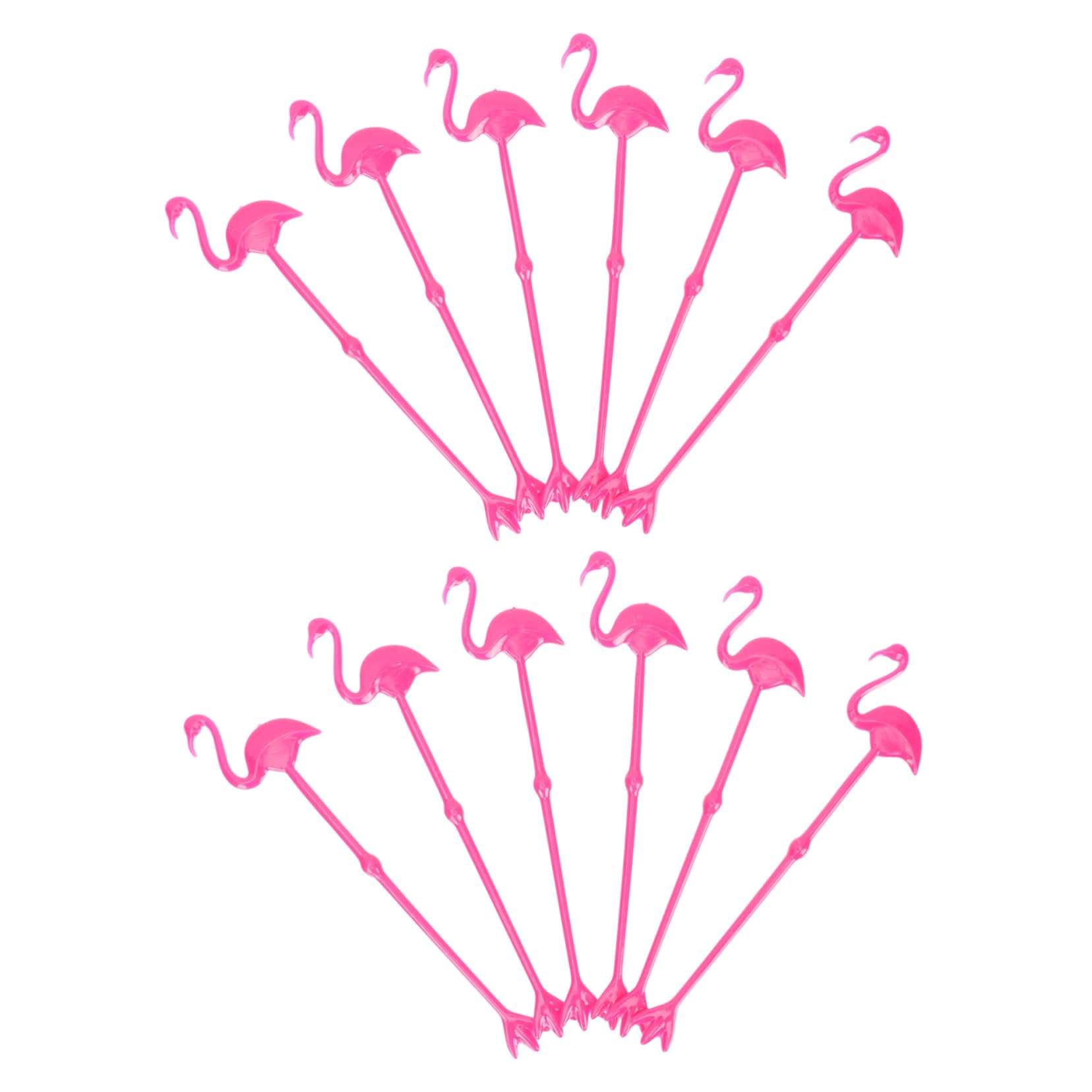 ABOOFAN 48 Pcs Flamingo Stirring Stick Mixer for Coffee Fruit Juice Beverages Drink Mixes Flamingo Drink Stirrers Cocktail Stirring Rods Coffee Drink Plastic Ice Drink re-usable, 22x5cm, Rosy
